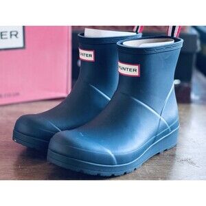 Women’s Size 6 Hunter PLAY Short Rain Boots Valtameri Blue WFS2020RMA NIB